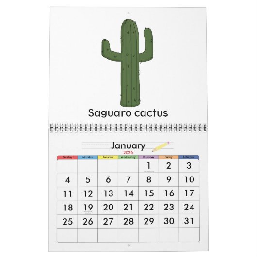 Colorful Southwest Kind Agenda Kalender (Jan 2026)