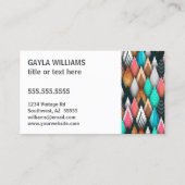 Colorful Southwestern Modern Geometric Visitekaartje (Achterkant)