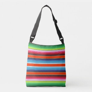 Colorful Spanish Serape Fiesta Mexican Blanket Crossbody Tas