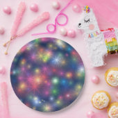 Colorful Sparkles Party Lights Papieren Bordje (Feest)