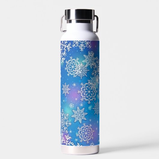 Colorful Sparkly Snowflakes Waterfles (Voorkant)