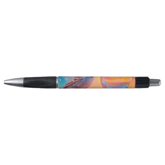 Colorful Sparrow and Rainbow Bubble  Pen (Voorkant)