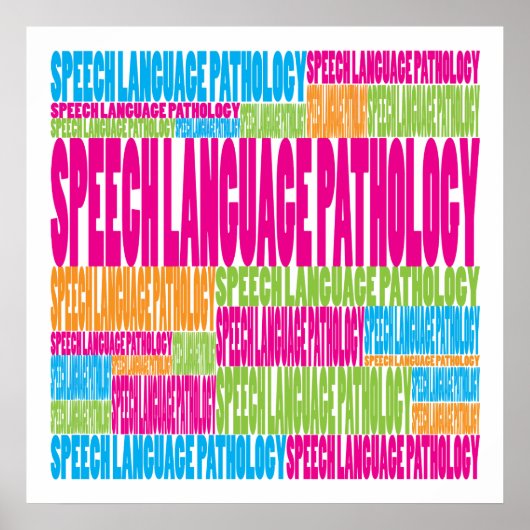 Colorful Speech Language Pathology Poster (Voorkant)