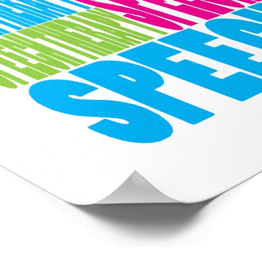 Colorful Speech Therapy Poster (Hoek)