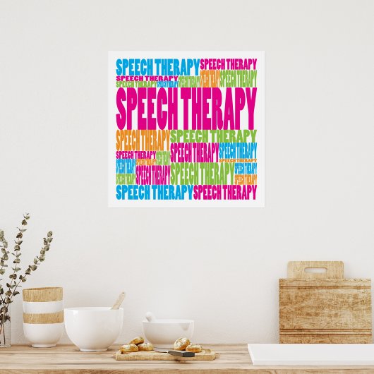 Colorful Speech Therapy Poster (Keuken)