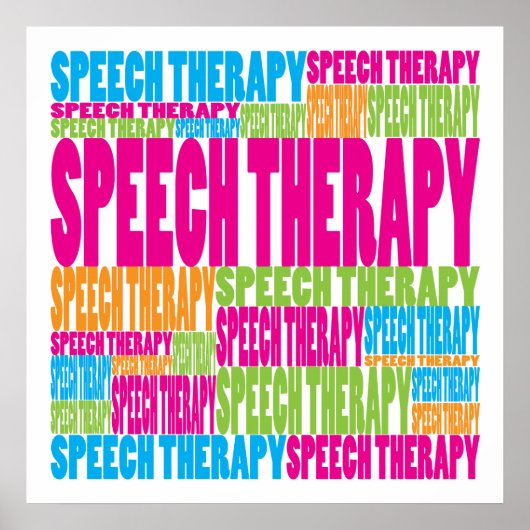 Colorful Speech Therapy Poster (Voorkant)