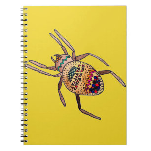 Colorful Spider arachnid art Notitieboek