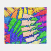 Colorful Spine Art Fleece Blanket Deken (Voorkant (Horizontaal))