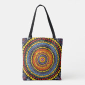 Colorful Spiral Dot Pattern Tote Bag – Vibrant Art (Dos)