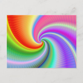 Colorful Spiral Fractal Briefkaart