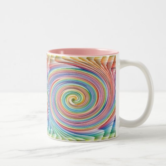 Colorful Spiral Pattern Coffee mok (Rechts)