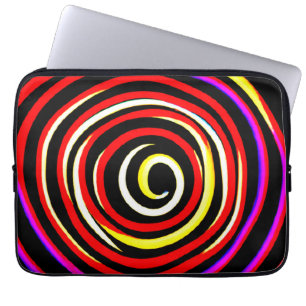 Colorful Spiral Pattern Laptop Sleeve
