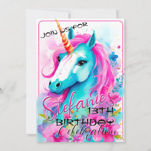 Colorful Spirit Pony 18 Anniversaire Invitation