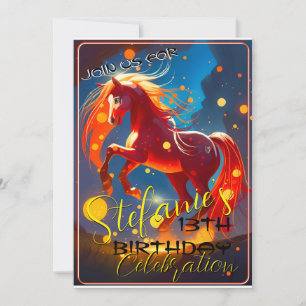 Colorful Spirit Pony 22 Anniversaire Invitation