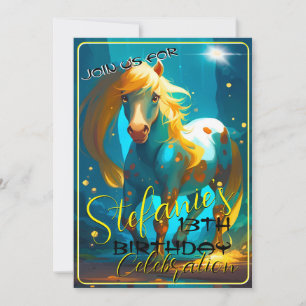 Colorful Spirit Pony 23 Anniversaire Invitation