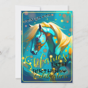 Colorful Spirit Pony 27 Anniversaire Invitation