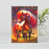 Colorful Spirit Pony 32 Anniversaire Invitation (Debout devant)