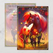 Colorful Spirit Pony 32 Anniversaire Invitation (Devant / Derrière)