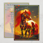 Colorful Spirit Pony 33 Anniversaire Invitation (Devant / Derrière)