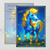 Colorful Spirit Pony 34 Anniversaire Invitation (Devant / Derrière)