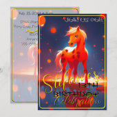 Colorful Spirit Pony 35 Anniversaire Invitation (Devant / Derrière)