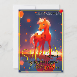 Colorful Spirit Pony 35 Anniversaire Invitation