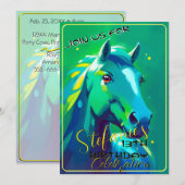 Colorful Spirit Pony 36 Anniversaire Invitation (Devant / Derrière)