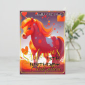 Colorful Spirit Pony 39 Anniversaire Invitation (Debout devant)