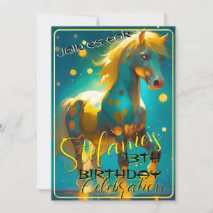 Colorful Spirit Pony 41 Anniversaire Invitation