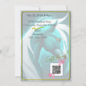 Colorful Spirit Pony 56 Anniversaire Invitation (Dos)