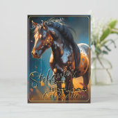 Colorful Spirit Pony 62 Anniversaire Invitation (Debout devant)