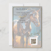 Colorful Spirit Pony 62 Anniversaire Invitation (Dos)