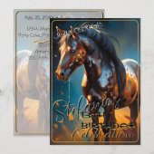 Colorful Spirit Pony 62 Anniversaire Invitation (Devant / Derrière)