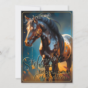 Colorful Spirit Pony 62 Anniversaire Invitation