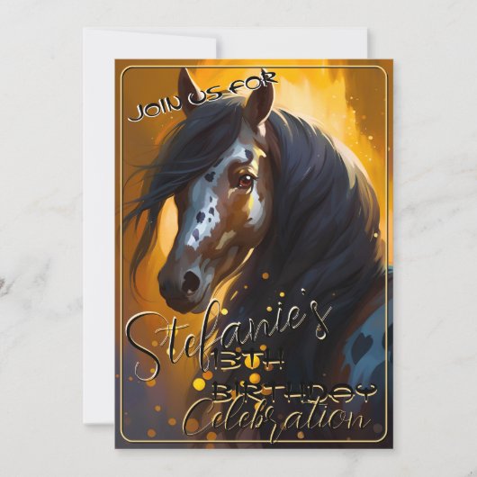 Colorful Spirit Pony 64 Anniversaire Invitation (Devant)