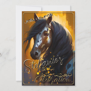 Colorful Spirit Pony 64 Anniversaire Invitation