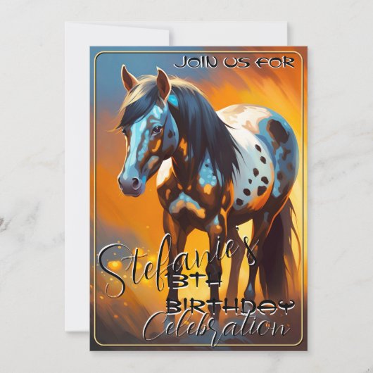 Colorful Spirit Pony 66 Anniversaire Invitation (Devant)