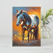 Colorful Spirit Pony 66 Anniversaire Invitation (Debout devant)