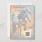 Colorful Spirit Pony 66 Anniversaire Invitation (Dos)