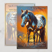 Colorful Spirit Pony 66 Anniversaire Invitation (Devant / Derrière)