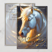 Colorful Spirit Pony 69 Anniversaire Invitation (Devant / Derrière)