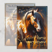 Colorful Spirit Pony 70 Anniversaire Invitation (Devant / Derrière)