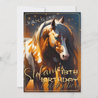 Colorful Spirit Pony 70 Anniversaire Invitation