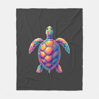 Colorful Splash Eastern Box Turtle (2) Fleece Deken