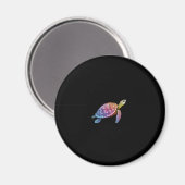 Colorful Splash Eastern Box Turtle (3) Magneet (Voorkant / Achterkant)