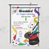 Colorful Splash Fun met Magic Invitation Kaart (Voorkant / Achterkant)