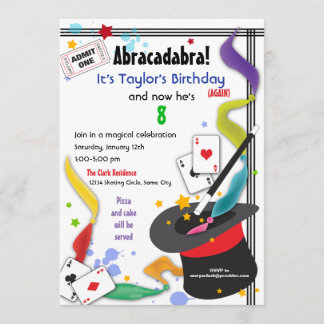 Colorful Splash Fun met Magic Invitation Kaart
