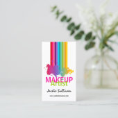Colorful Splash Makeup Artist Visitekaartje (Staand voorkant)