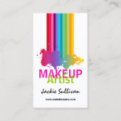 Colorful Splash Makeup Artist Visitekaartje (Voorkant)