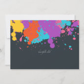 Colorful Splash Photo Holi Festival Kaart (Achterkant)